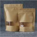 kraft bag coffee nuts packaging bag with window